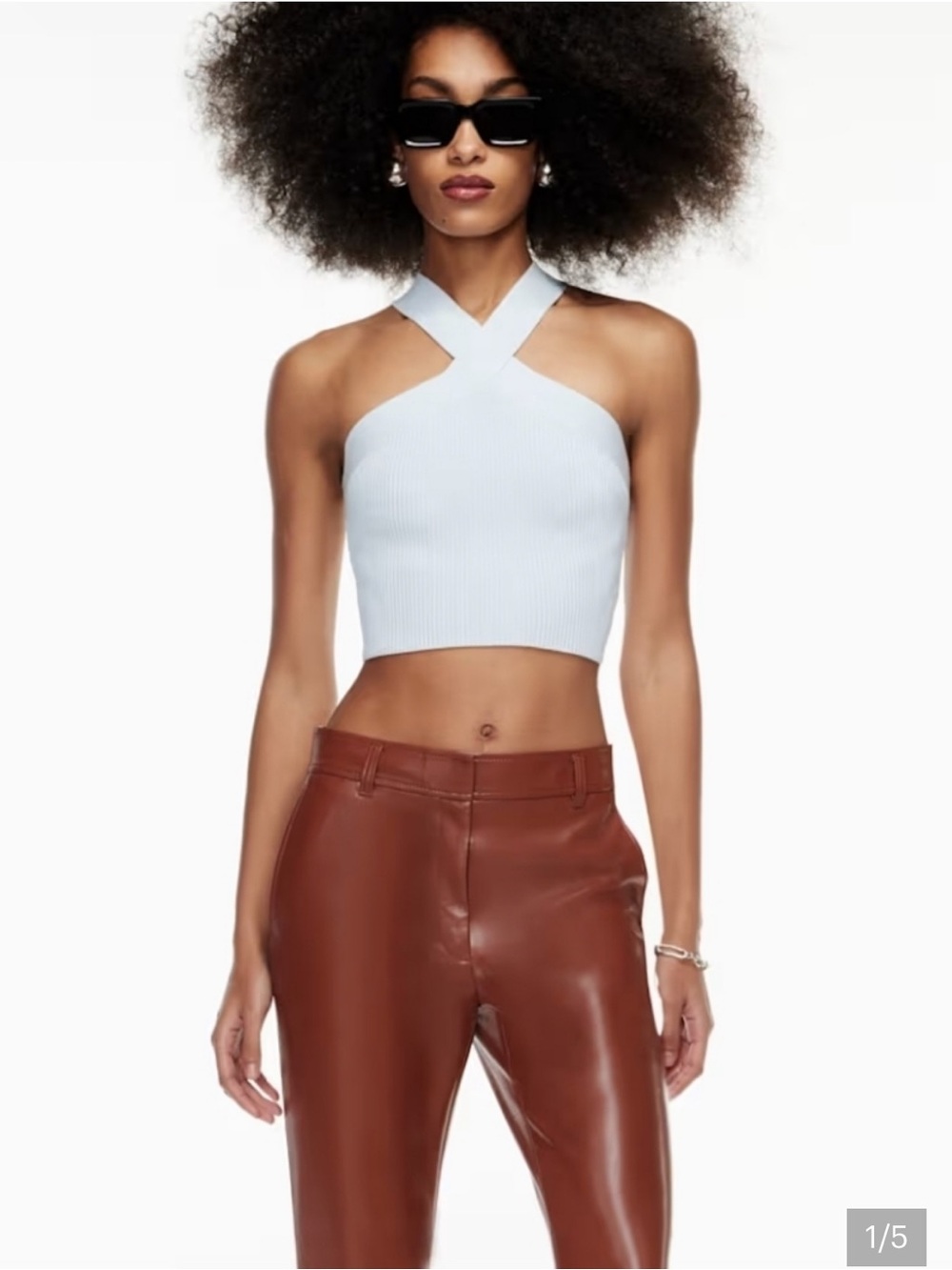 Aritzia’s Babylon Sculpt Knit Cropped Halter Top